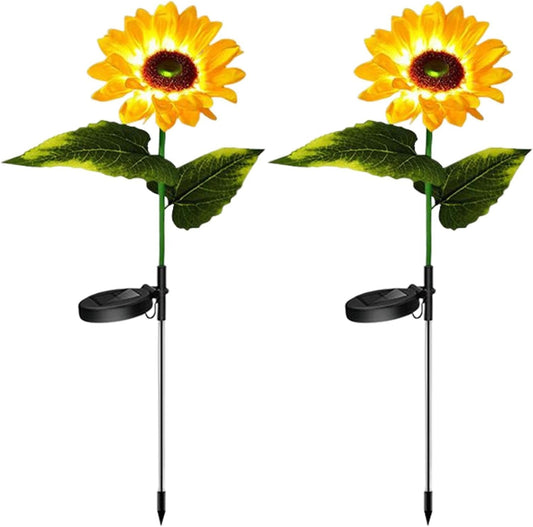 Sunflower Solar Garden Lights - 2 Pack